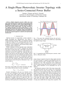 A Single-Phase Photovoltaic Inverter Topology