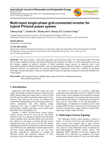 Multi-input single-phase grid-connected inverter for hybrid PV/wind