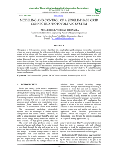 MODELING AND CONTROL OF A SINGLE