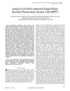 Analysis of Grid Connected Single Phase Rooftop Photovoltaic