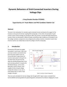 Dynamic Behaviors of Grid-Connected Inverters During Voltage Dips