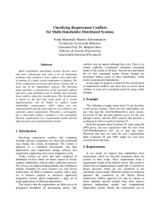 Classifying Requirement Conflicts for Multi