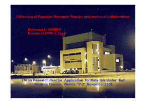 utilization of Egyptian RR-2 - Nuclear Sciences and Applications