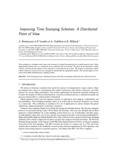 Improving Time Stamping Schemes: A Distributed Point of View