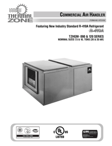 HTZ-532 Rev. 0 Thermal Zone TZHGM 7.5 and 10 Ton Air Handler