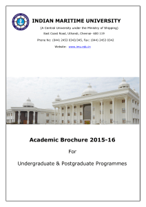 Academic Brochure 2015-16 - Indian Maritime University