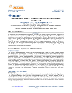 design and analysis of 3d printing pen