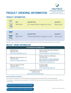 product ordering information