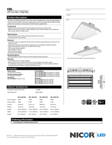 LED Low Bay / High Bay Product Description L L H W Ordering