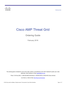 Cisco AMP Threat Grid Ordering Guide