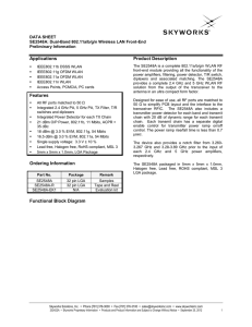 Applications Features Ordering Information Product Description