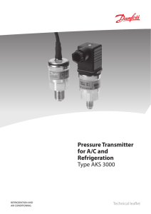 Pressure Transmitter for A/C and Refrigeration Type AKS