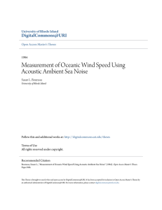 Measurement of Oceanic Wind Speed Using Acoustic Ambient Sea