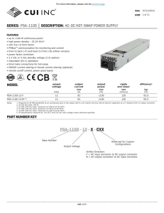 PSA-1100 Datasheet - AC-DC HOT