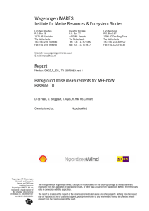 Background under water noise measurements part 1