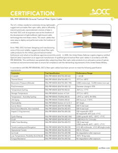 MIL-PRF-85045/8A Ground Tactical Fiber Optic Cable