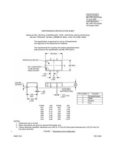 MIL-PRF-55310 QPL Oscillator Specs