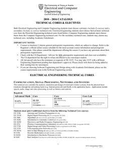 Packet of All Approved Technical Core Courses
