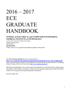 ECE Graduate Handbook - School of Electrical and Computer