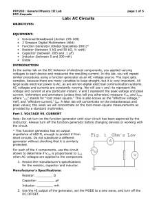 Lab: AC Circuits