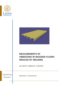measurements of vibrations in wooden floors induced by walking
