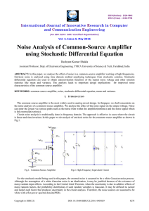Noise Analysis of Common-Source Amplifier using