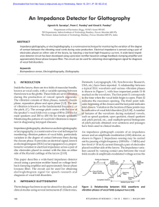 An Impedance Detector for Glottography