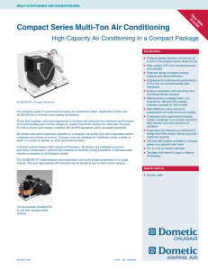 Dometic Compact Self-Contained Specification Sheet
