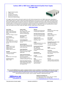 HTP 500F-FXW - Absopulse Electronics Ltd.