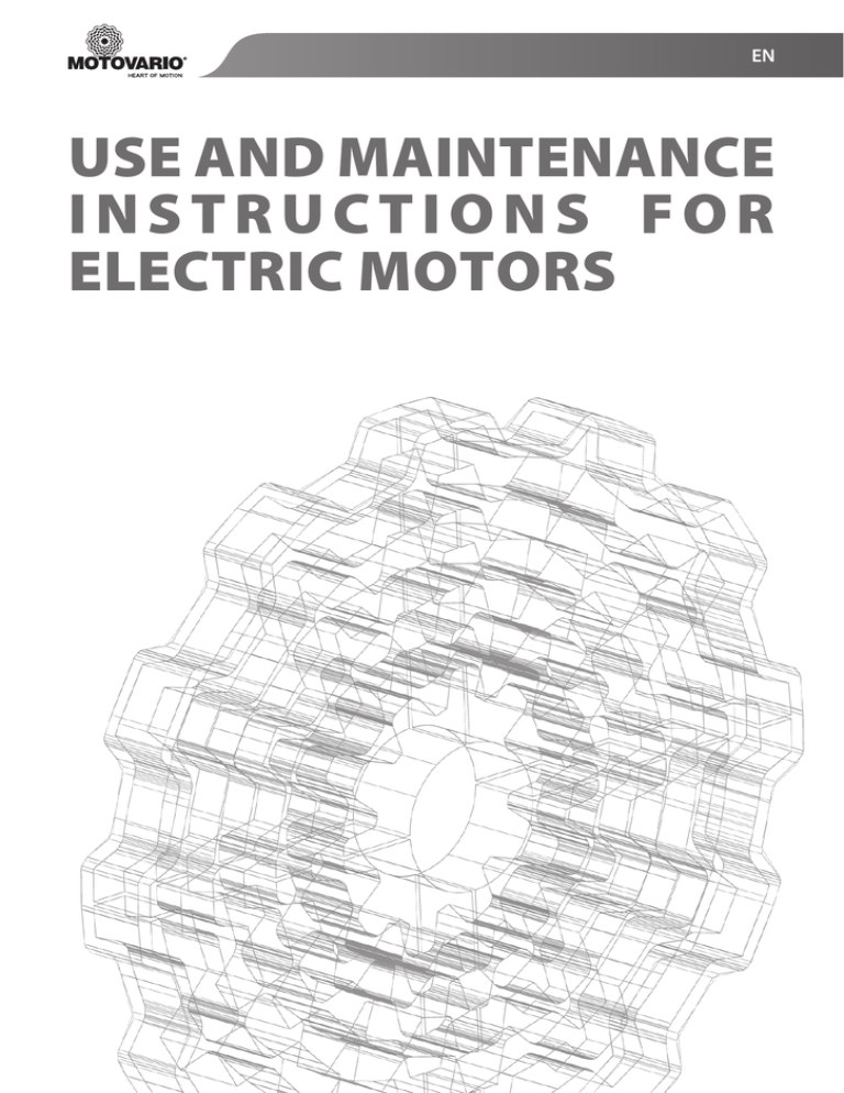 use and maintenance instructions for electric motors