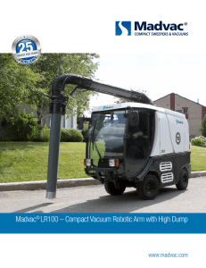 Madvac® LR100 – Compact Vacuum Robotic Arm with High Dump