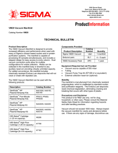 VM20 Vacuum Manifold (VM20) - Technical Bulletin - Sigma