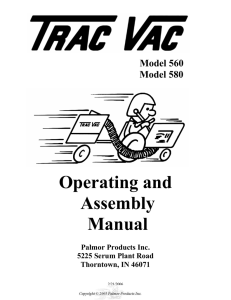 Operating and Assembly Manual - Trac-Vac