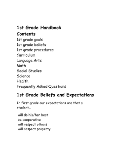1st Grade Handbook