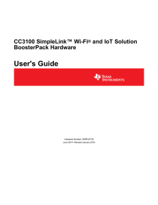 CC3100 SimpleLink Wi-Fi and IoT Solution