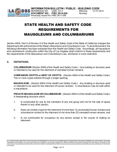State Health and Safety Code Requirements for