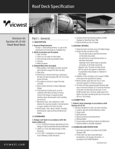 Roof Deck Specifications