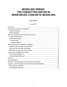 modeling rebar: the forgotten sister in reinforced concrete modeling