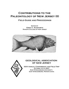 Contributions to the Paleontology of New Jersey (II)