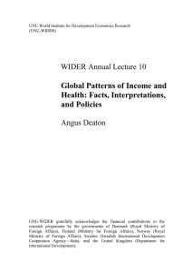 Global Patterns of Income and Health