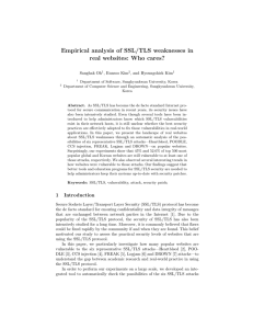 Empirical analysis of SSL/TLS weaknesses in real websites