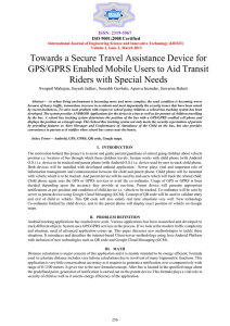 Towards a Secure Travel Assistance Device for GPS/GPRS