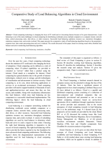 Comparative Study of Load Balancing Algorithms in