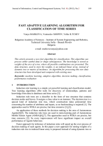 FAST ADAPTIVE LEARNING ALGORITHM FOR CLASSIFICATION