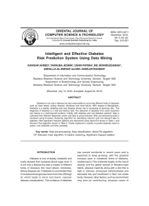 Intelligent and Effective Diabetes Risk Prediction System