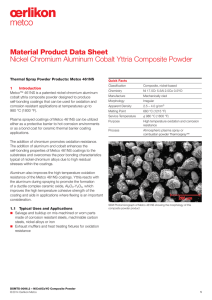 DSMTS-0096.2 Nickel Chromium Aluminum Cobalt Yttria
