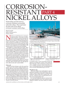 corrosion- resistant nickel alloys