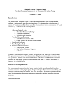 Introduction Chromium Plating Overview