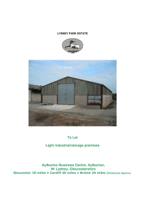 To Let Light industrial/storage premises Aylburton Business Centre