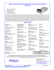 PPF 400-P400 - Absopulse Electronics Ltd.